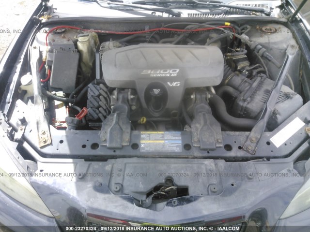 2G2WP522751298208 - 2005 PONTIAC GRAND PRIX შავი ფოტო 10