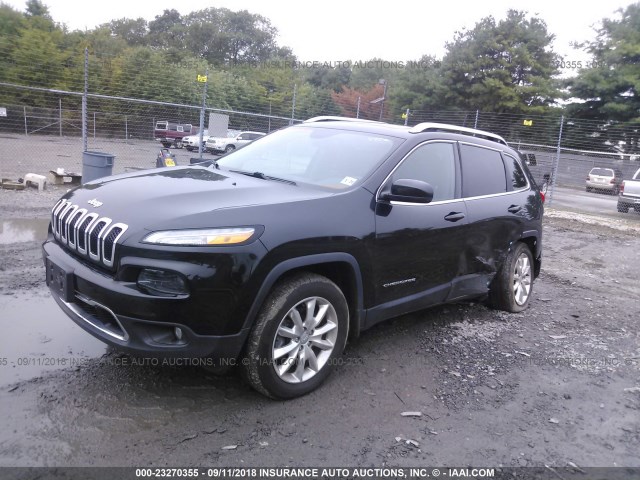 1C4PJMDS7GW170281 - 2016 JEEP CHEROKEE LIMITED BLACK photo 2