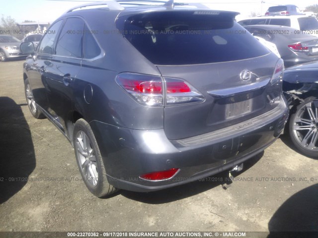 2T2BK1BA5FC267207 - 2015 LEXUS RX 350/BASE/F SPORT GRAY photo 3