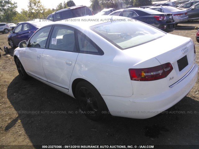 WAUDG74F49N057657 - 2009 AUDI A6 WHITE photo 3