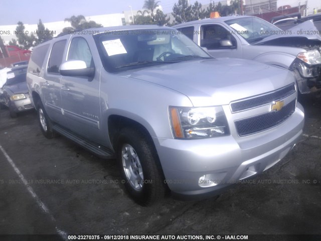 1GNSCJE08ER242513 - 2014 CHEVROLET SUBURBAN C1500 LT SILVER photo 1