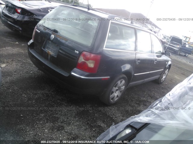 WVWWH63B43E077223 - 2003 VOLKSWAGEN PASSAT GLX BLACK photo 4