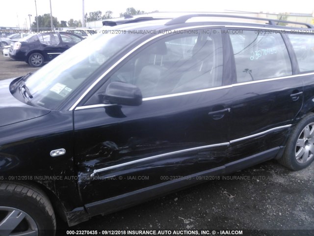 WVWWH63B43E077223 - 2003 VOLKSWAGEN PASSAT GLX BLACK photo 6
