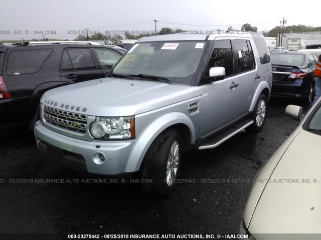 SALAK2D46BA558934 - 2011 LAND ROVER LR4 HSE LUXURY SILVER photo 2