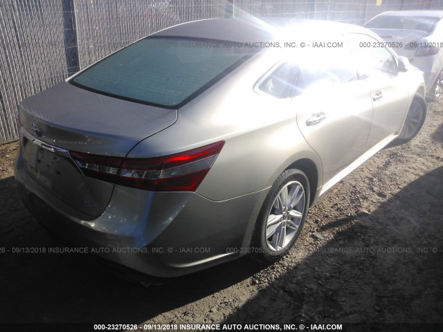 4T1BK1EBXEU132696 - 2014 TOYOTA AVALON PREMIUM/TOURING/LIMITED Champagne photo 4