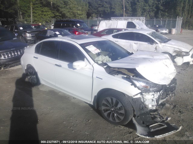 1HGCR6F57FA012806 - 2015 HONDA ACCORD HYBRID/EXL WHITE photo 1