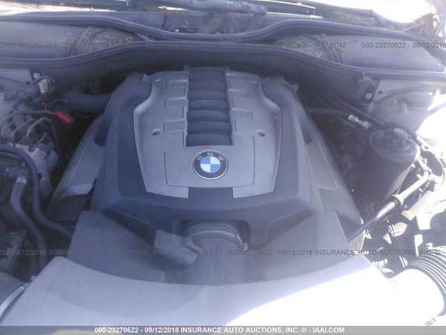WBAHL83506DT02998 - 2006 BMW 750 I WHITE photo 10