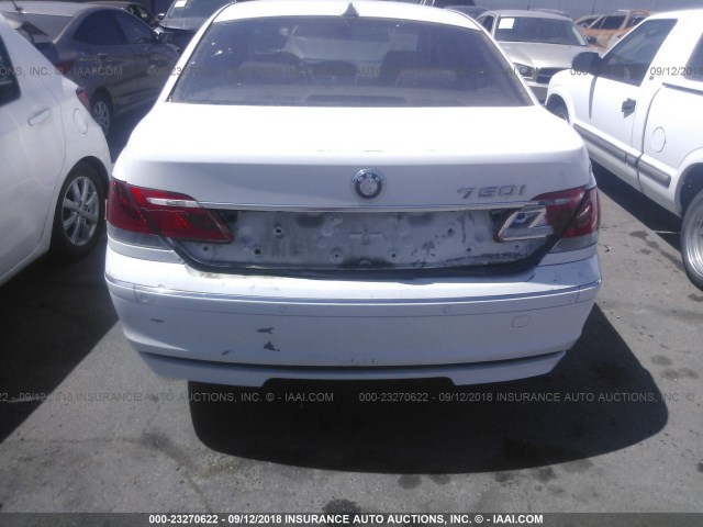 WBAHL83506DT02998 - 2006 BMW 750 I WHITE photo 6