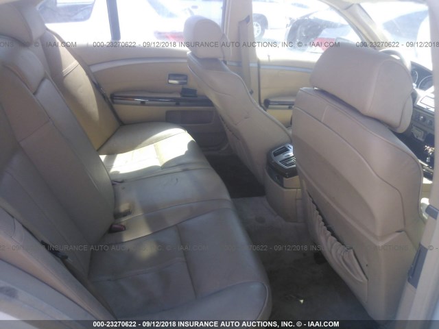 WBAHL83506DT02998 - 2006 BMW 750 I WHITE photo 8