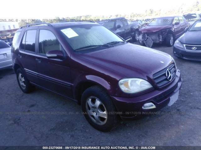 4JGAB57E03A438931 - 2003 MERCEDES-BENZ ML BURGUNDY photo 1