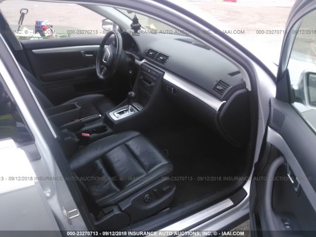 WAUDF78E86A238722 - 2006 AUDI A4 2.0T QUATTRO SILVER photo 5