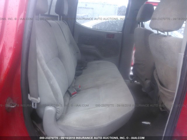 5TEHN72N42Z051879 - 2002 TOYOTA TACOMA DOUBLE CAB RED photo 8