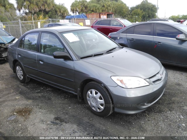 1HGES16365L004987 - 2005 HONDA CIVIC DX VP GRAY photo 1