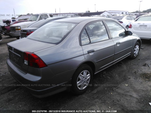 1HGES16365L004987 - 2005 HONDA CIVIC DX VP GRAY photo 4
