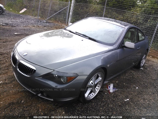 WBAEH73484B189414 - 2004 BMW 645 CI AUTOMATIC GRAY photo 2