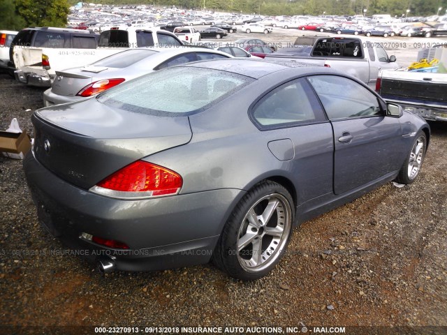 WBAEH73484B189414 - 2004 BMW 645 CI AUTOMATIC GRAY photo 4