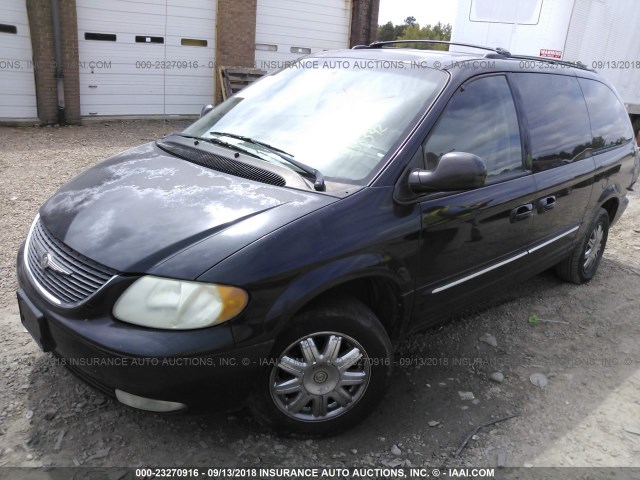 2C8GP64L83R355542 - 2003 CHRYSLER TOWN & COUNTRY LIMITED BLACK photo 2