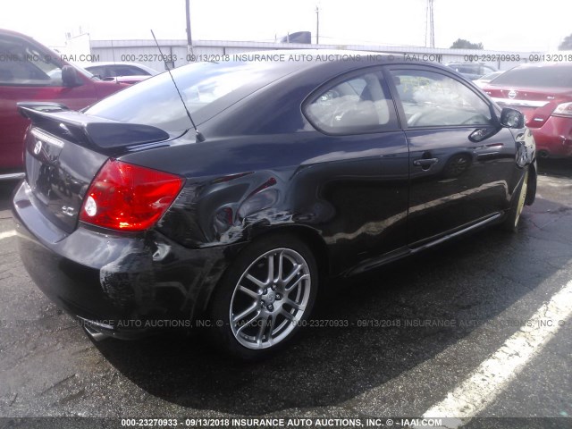 JTKDE177870167852 - 2007 TOYOTA SCION TC BLACK photo 4