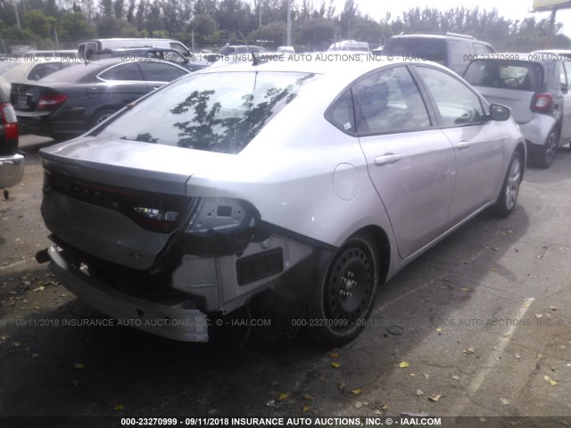 1C3CDFBA7DD170823 - 2013 DODGE DART SXT SILVER photo 4