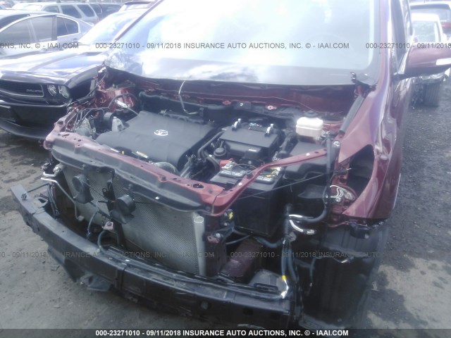 5TDYK3DC5GS730030 - 2016 TOYOTA SIENNA XLE/LIMITED RED photo 6