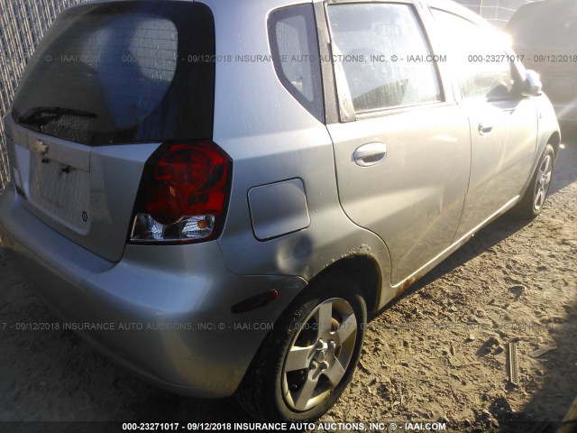KL1TD62685B396915 - 2005 CHEVROLET AVEO LS SILVER photo 6