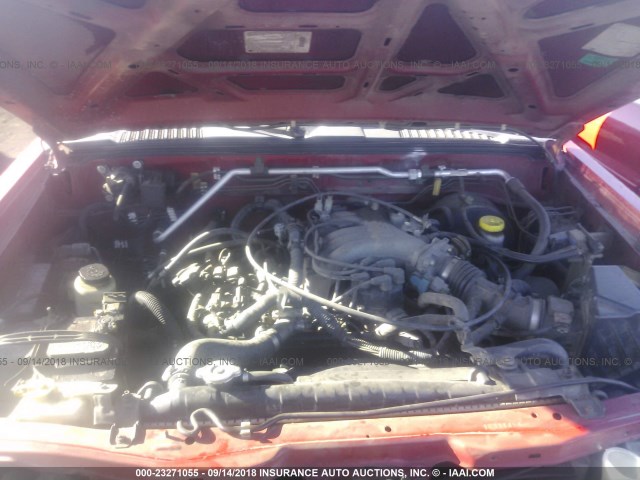 1N6ED27T21C311464 - 2001 NISSAN FRONTIER CREW CAB XE/CREW CAB SE RED photo 10