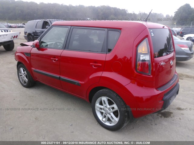 KNDJT2A27B7239577 - 2011 KIA SOUL +/!/SPORT RED photo 3