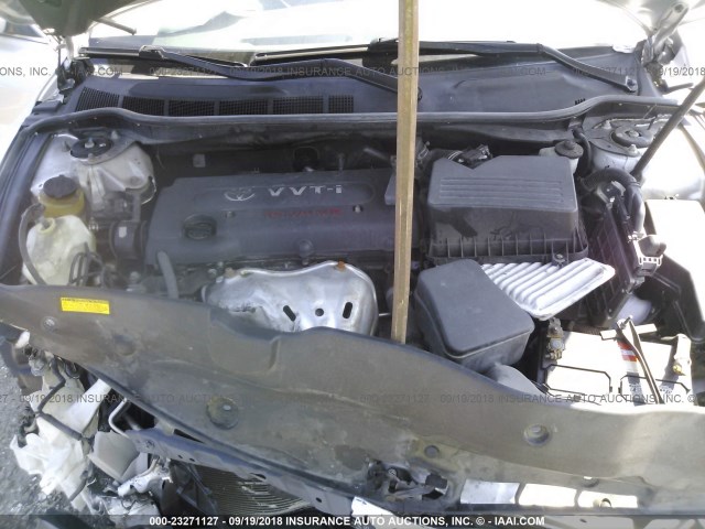 4T1BE46KX8U198774 - 2008 TOYOTA CAMRY CE/LE/XLE/SE SILVER photo 10