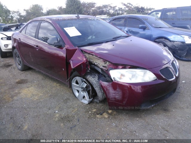 1G2ZG57B584273712 - 2008 PONTIAC G6 SE MAROON photo 1