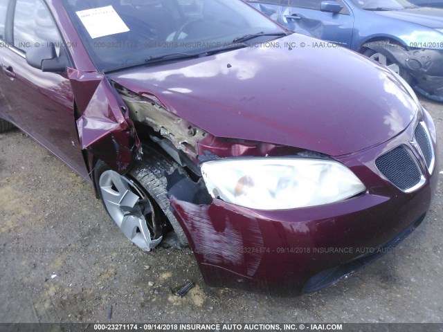 1G2ZG57B584273712 - 2008 PONTIAC G6 SE MAROON photo 6