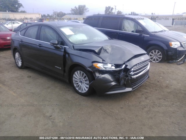 3FA6P0LU2FR185509 - 2015 FORD FUSION SE HYBRID GRAY photo 1