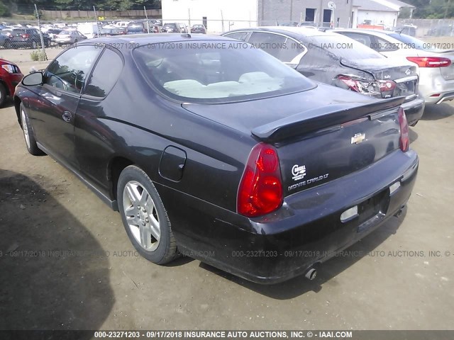 2G1WK151569260073 - 2006 CHEVROLET MONTE CARLO LT BLACK photo 3