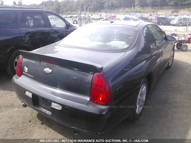 2G1WK151569260073 - 2006 CHEVROLET MONTE CARLO LT BLACK photo 4