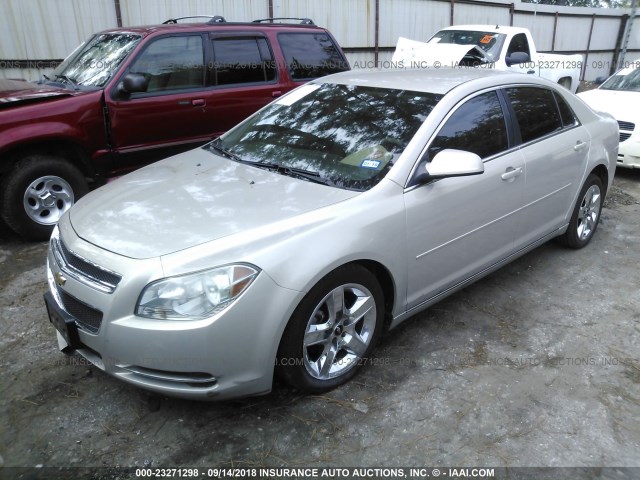 1G1ZC5EB9AF162433 - 2010 CHEVROLET MALIBU 1LT ოქროსფერი ფოტო 2