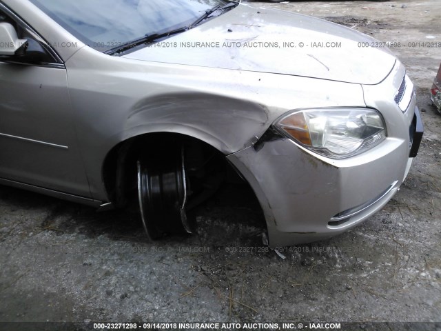 1G1ZC5EB9AF162433 - 2010 CHEVROLET MALIBU 1LT ოქროსფერი ფოტო 6