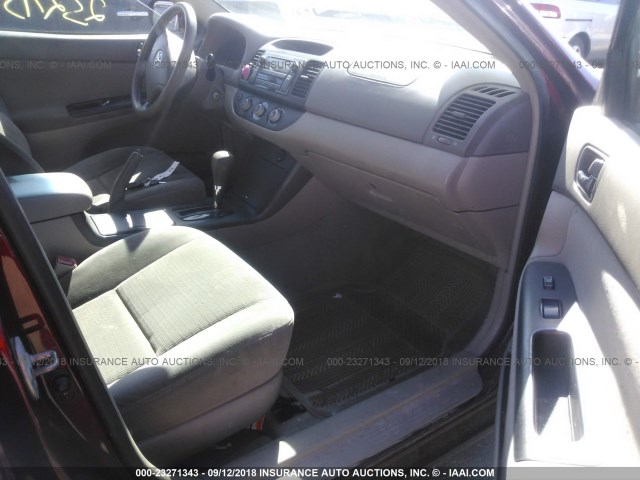 4T1BE32K55U410038 - 2005 TOYOTA CAMRY LE/XLE/SE Qırmızı foto 5
