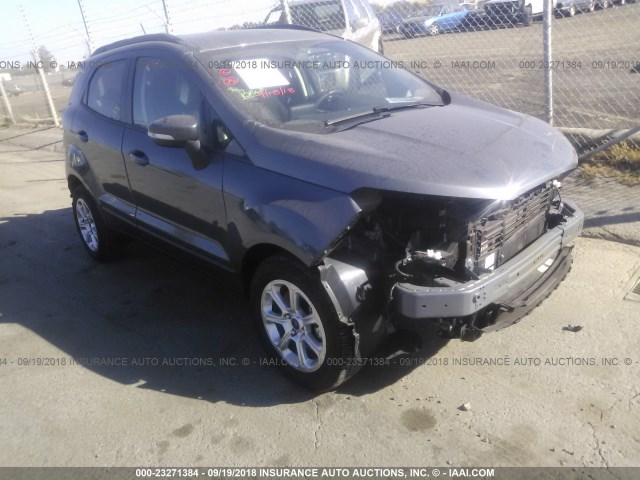 MAJ3P1TE5JC163819 - 2018 FORD ECOSPORT SE GRAY photo 1