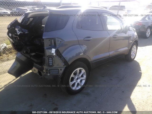 MAJ3P1TE5JC163819 - 2018 FORD ECOSPORT SE GRAY photo 4