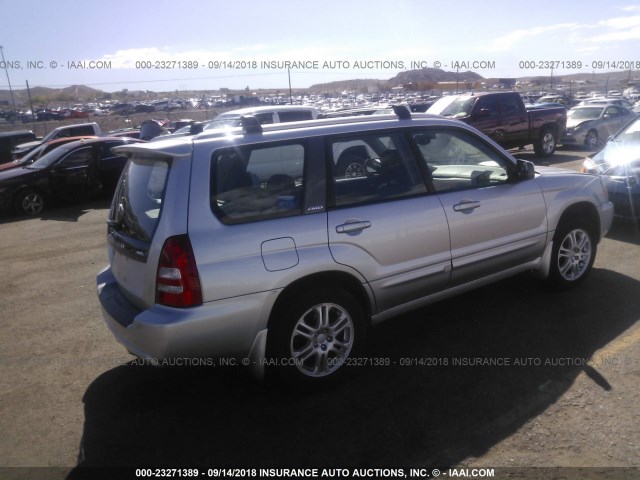 JF1SG69664H724190 - 2004 SUBARU FORESTER 2.5XT SILVER photo 4