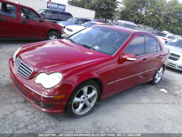 WDBRF52H16F808433 - 2006 MERCEDES-BENZ C GENERATION 2006 230 RED photo 2