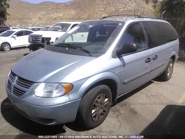 1D4GP24R96B664988 - 2006 DODGE GRAND CARAVAN SE Light Blue photo 2