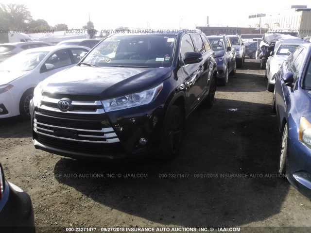 5TDJZRFH4HS453672 - 2017 TOYOTA HIGHLANDER SE/XLE BLACK photo 2