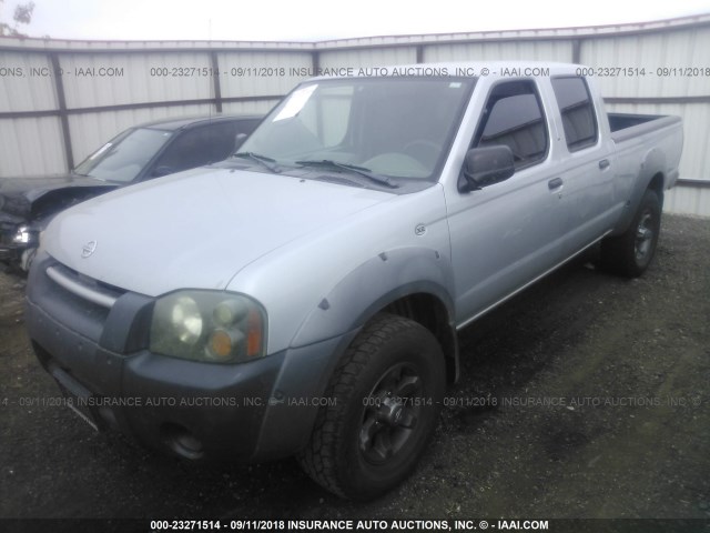 1N6ED29Y83C422158 - 2003 NISSAN FRONTIER CREW CAB XE/CREW CAB SE SILVER photo 2