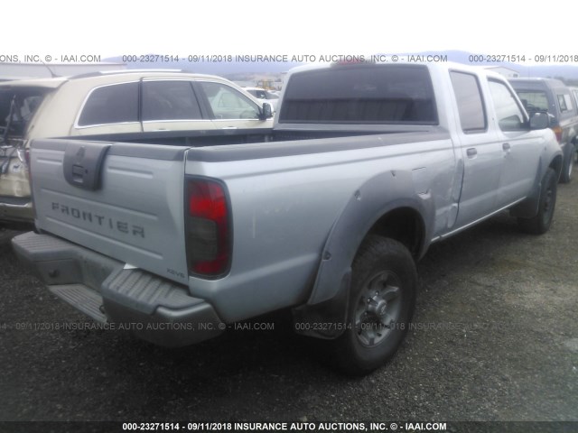 1N6ED29Y83C422158 - 2003 NISSAN FRONTIER CREW CAB XE/CREW CAB SE SILVER photo 4