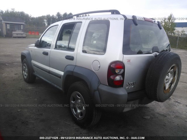 1J4GL48K67W701081 - 2007 JEEP LIBERTY SPORT SILVER photo 3