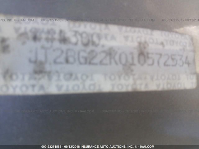 JT2BG22K010572534 - 2001 TOYOTA CAMRY CE/LE/XLE BROWN photo 9