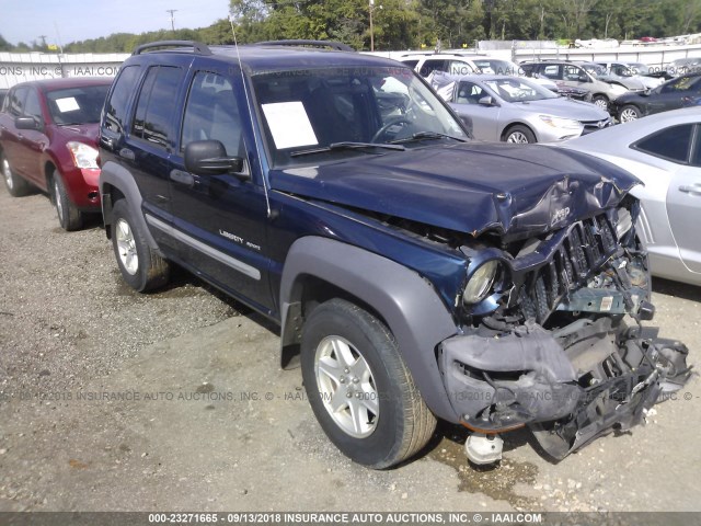 1J4GL48K53W553466 - 2003 JEEP LIBERTY SPORT/FREEDOM ლურჯი ფოტო 1