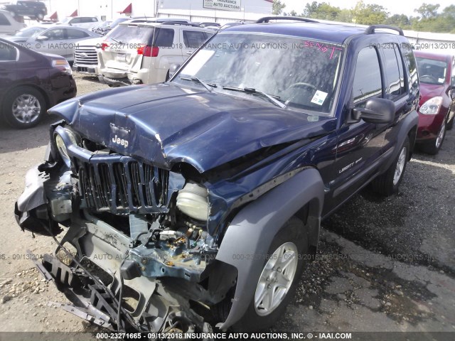 1J4GL48K53W553466 - 2003 JEEP LIBERTY SPORT/FREEDOM ლურჯი ფოტო 2
