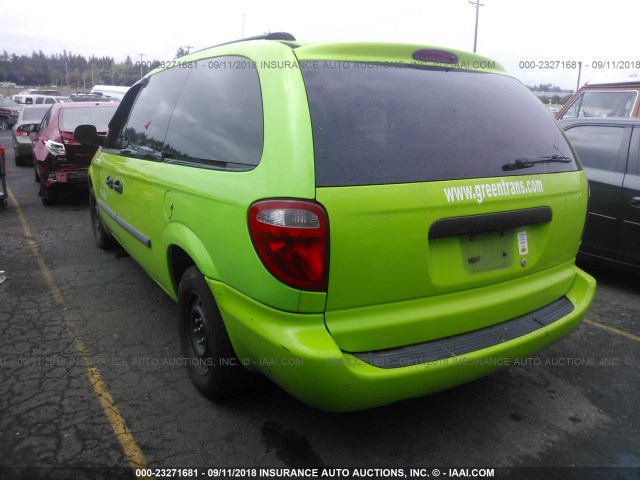 1D4GP24R27B211832 - 2007 DODGE GRAND CARAVAN SE GREEN photo 3