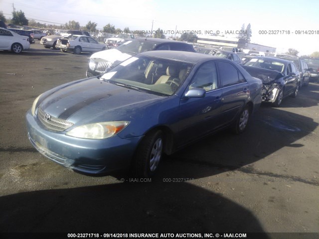4T1BE32K74U900902 - 2004 TOYOTA CAMRY LE/XLE/SE Көк фото 2